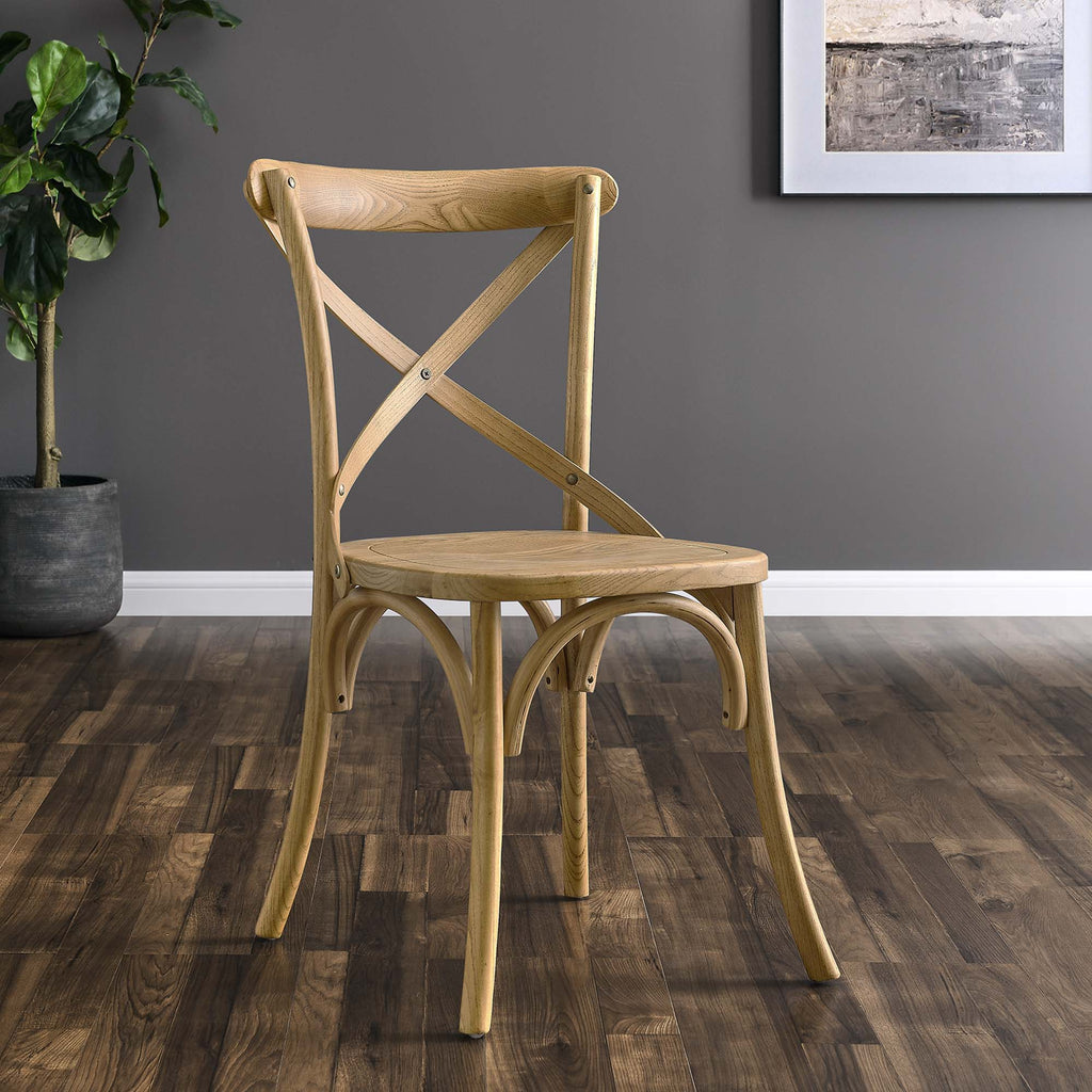 Gear Dining Side Chair by Modway - Black / Gray / Midnight Blue / Natural / Walnut / White