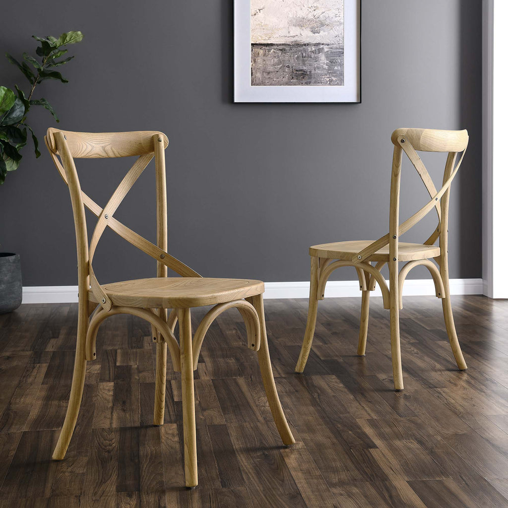 Gear Dining Side Chair by Modway - Black / Gray / Midnight Blue / Natural / Walnut / White