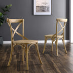 Gear Dining Side Chair by Modway - Black / Gray / Midnight Blue / Natural / Walnut / White