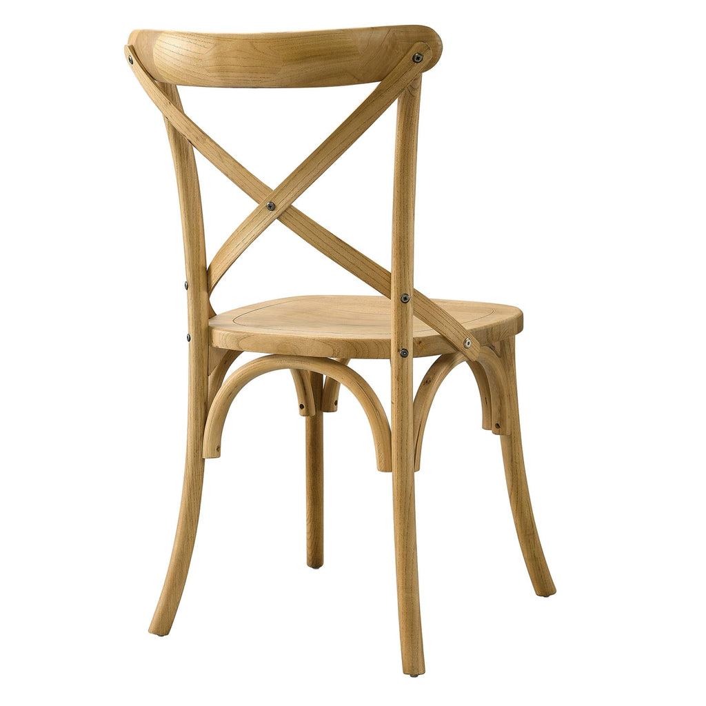 Gear Dining Side Chair by Modway - Black / Gray / Midnight Blue / Natural / Walnut / White