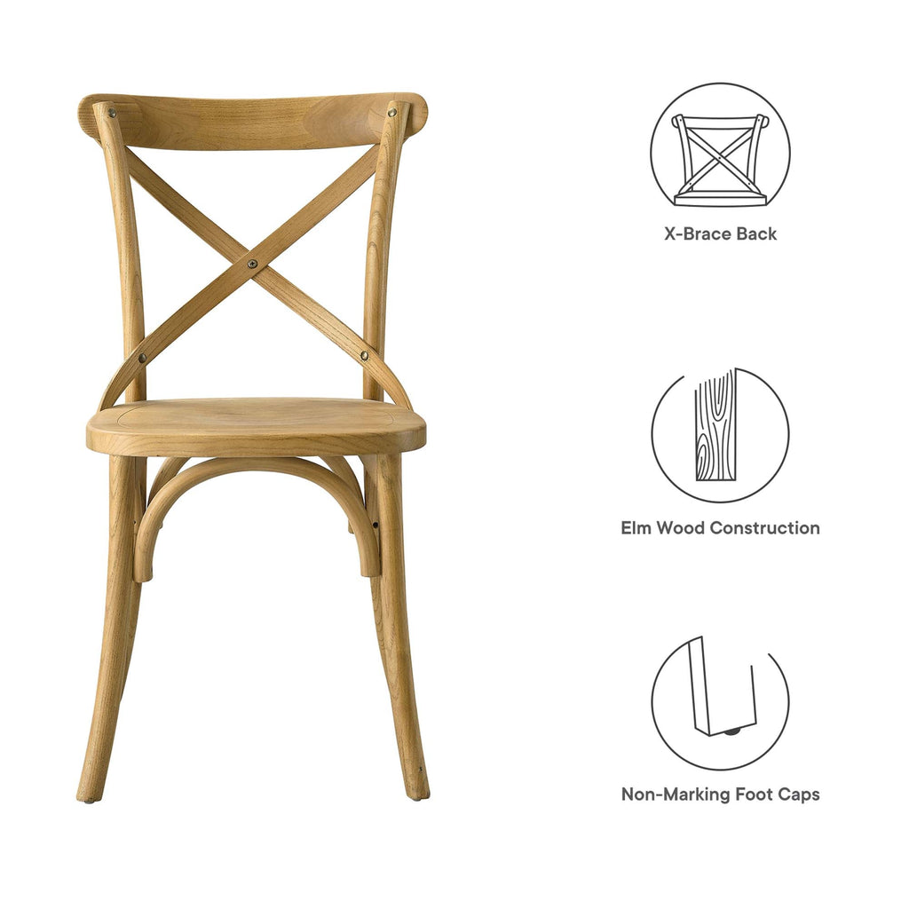 Gear Dining Side Chair by Modway - Black / Gray / Midnight Blue / Natural / Walnut / White