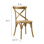 Gear Dining Side Chair by Modway - Black / Gray / Midnight Blue / Natural / Walnut / White