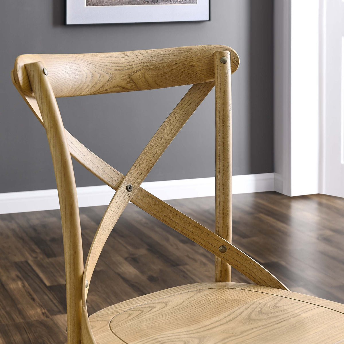 Gear Dining Side Chair by Modway - Black / Gray / Midnight Blue / Natural / Walnut / White