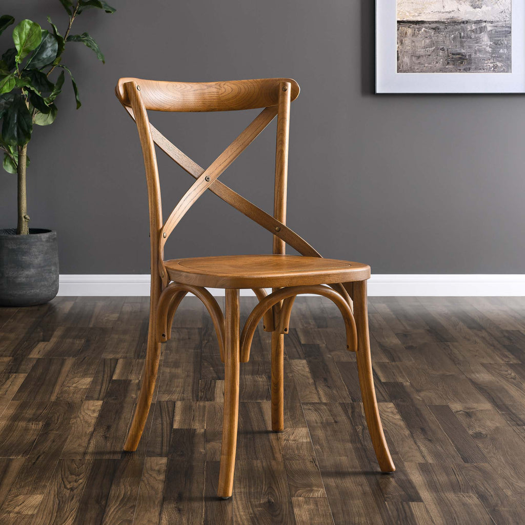 Gear Dining Side Chair by Modway - Black / Gray / Midnight Blue / Natural / Walnut / White