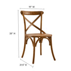 Gear Dining Side Chair by Modway - Black / Gray / Midnight Blue / Natural / Walnut / White
