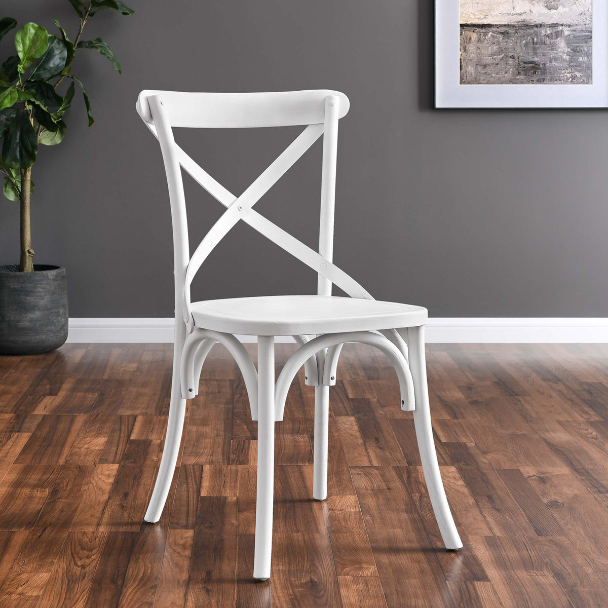 Gear Dining Side Chair by Modway - Black / Gray / Midnight Blue / Natural / Walnut / White