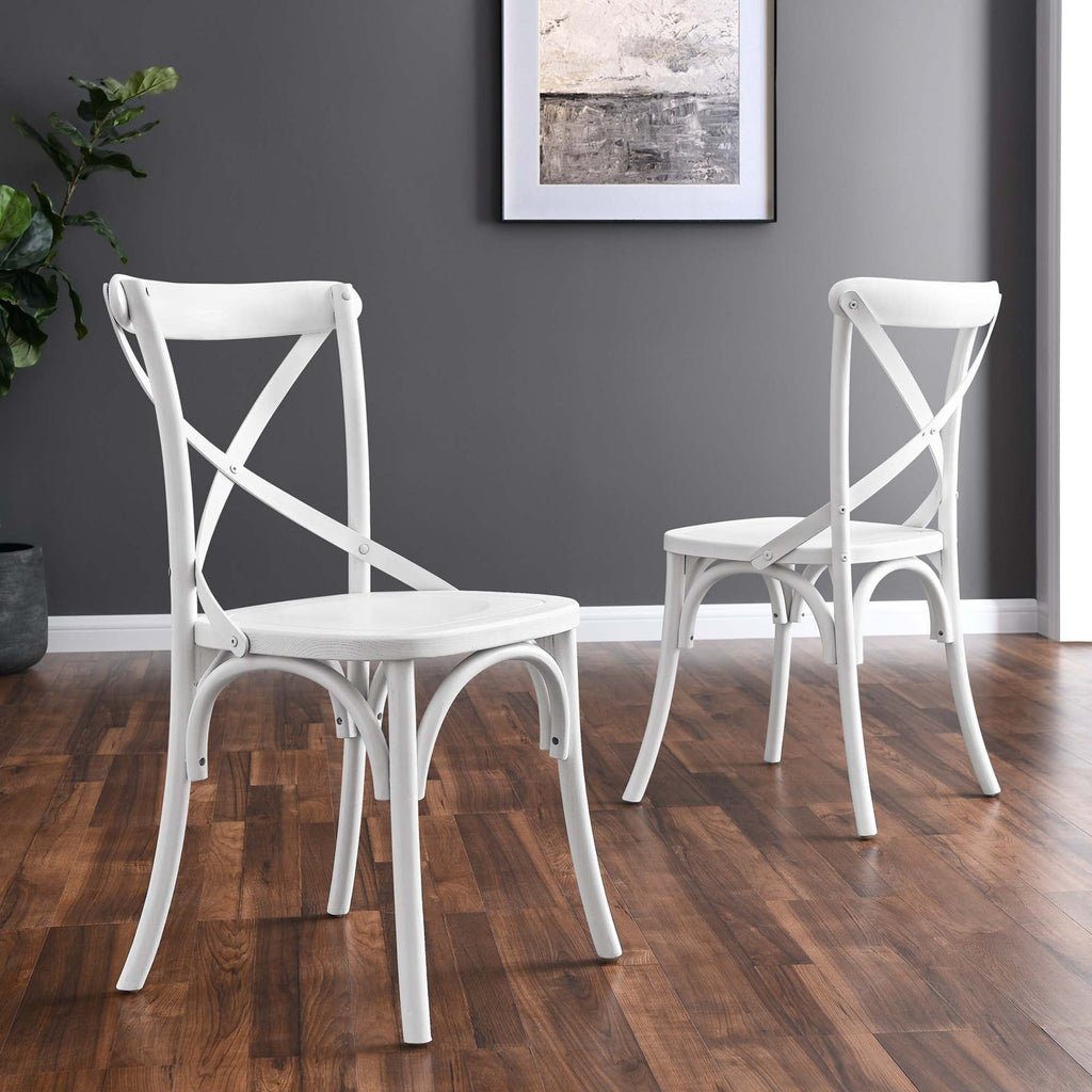 Gear Dining Side Chair by Modway - Black / Gray / Midnight Blue / Natural / Walnut / White