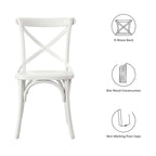 Gear Dining Side Chair by Modway - Black / Gray / Midnight Blue / Natural / Walnut / White