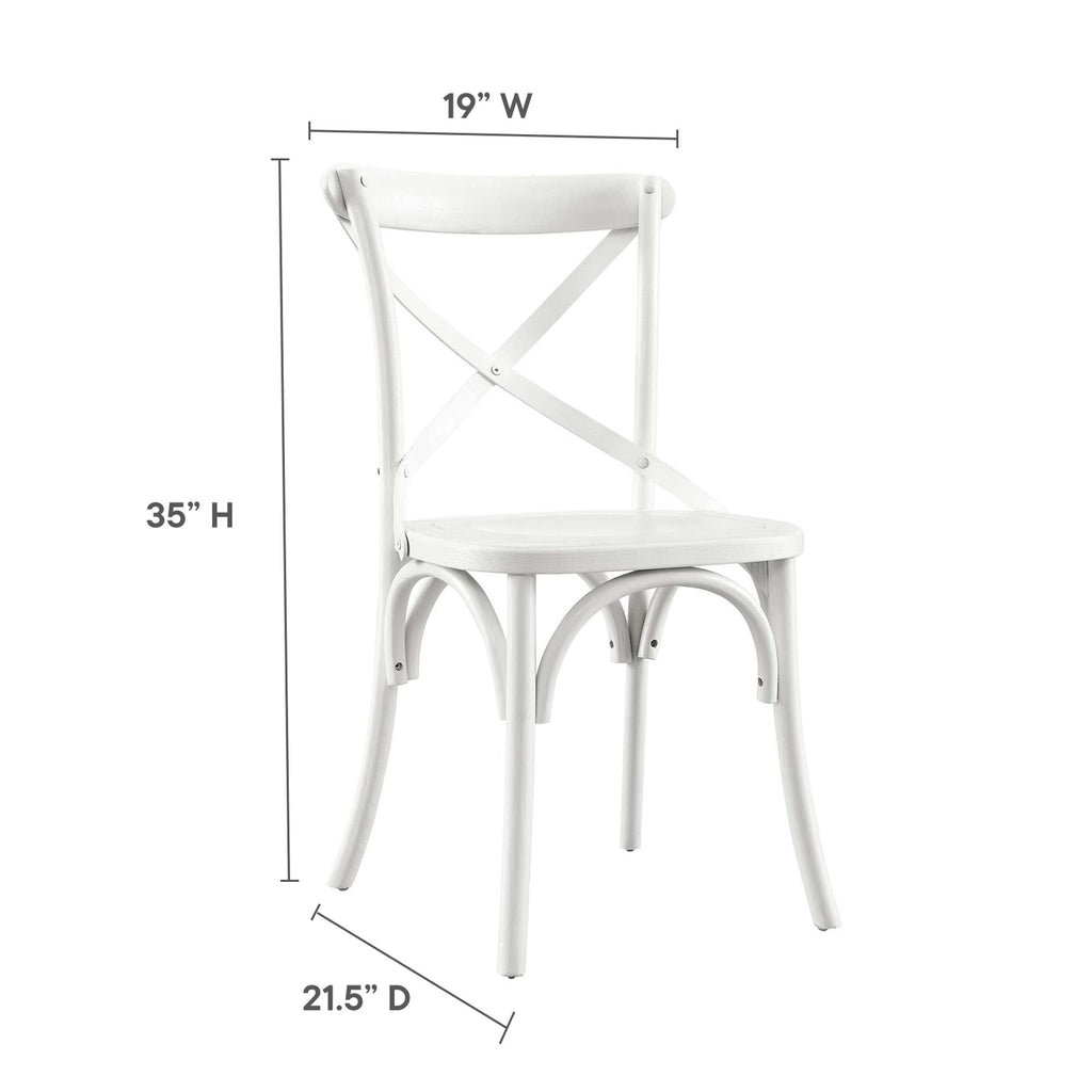 Gear Dining Side Chair by Modway - Black / Gray / Midnight Blue / Natural / Walnut / White