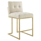 Privy Upholstered Fabric Counter Stool Set of 2 by Modway