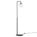 Silo Glass Globe Glass and Metal Floor Lamp by Modway