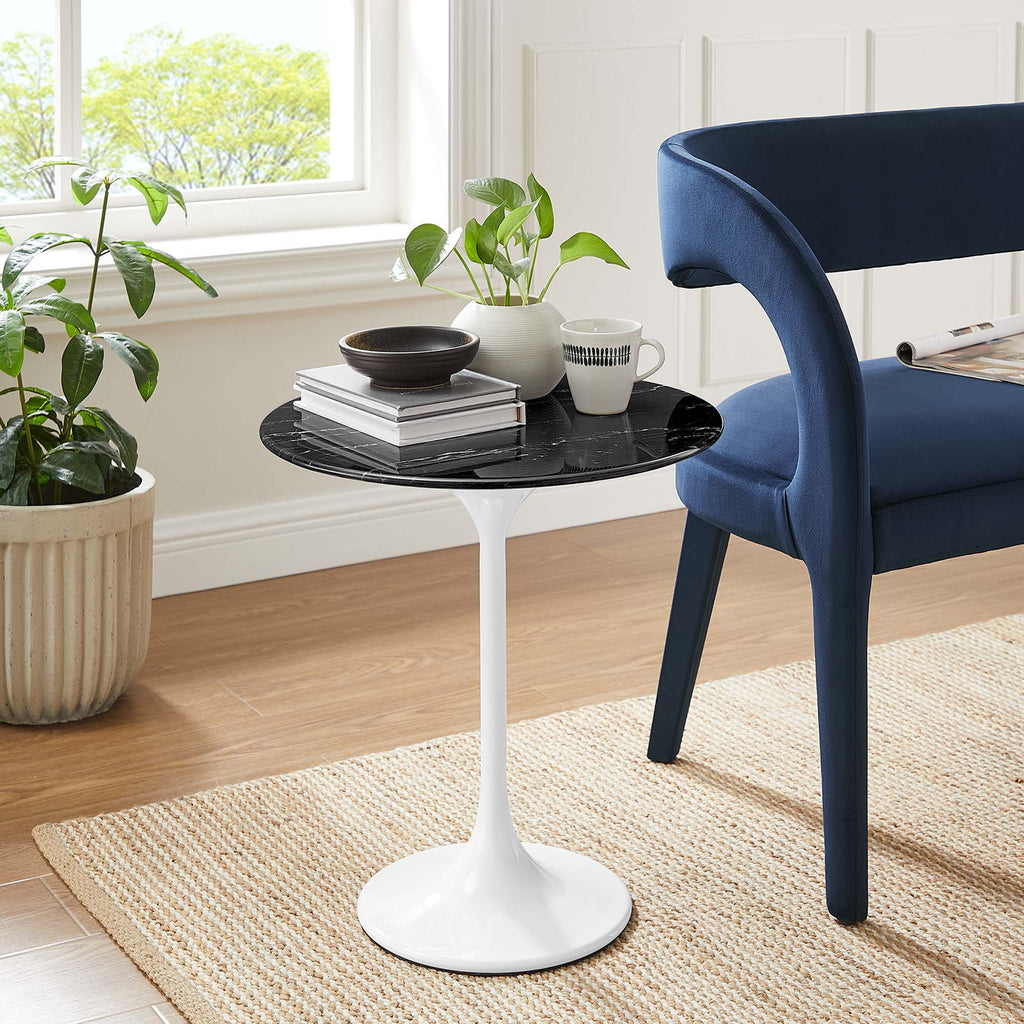Lippa Round Faux Marble Side Table by Modway