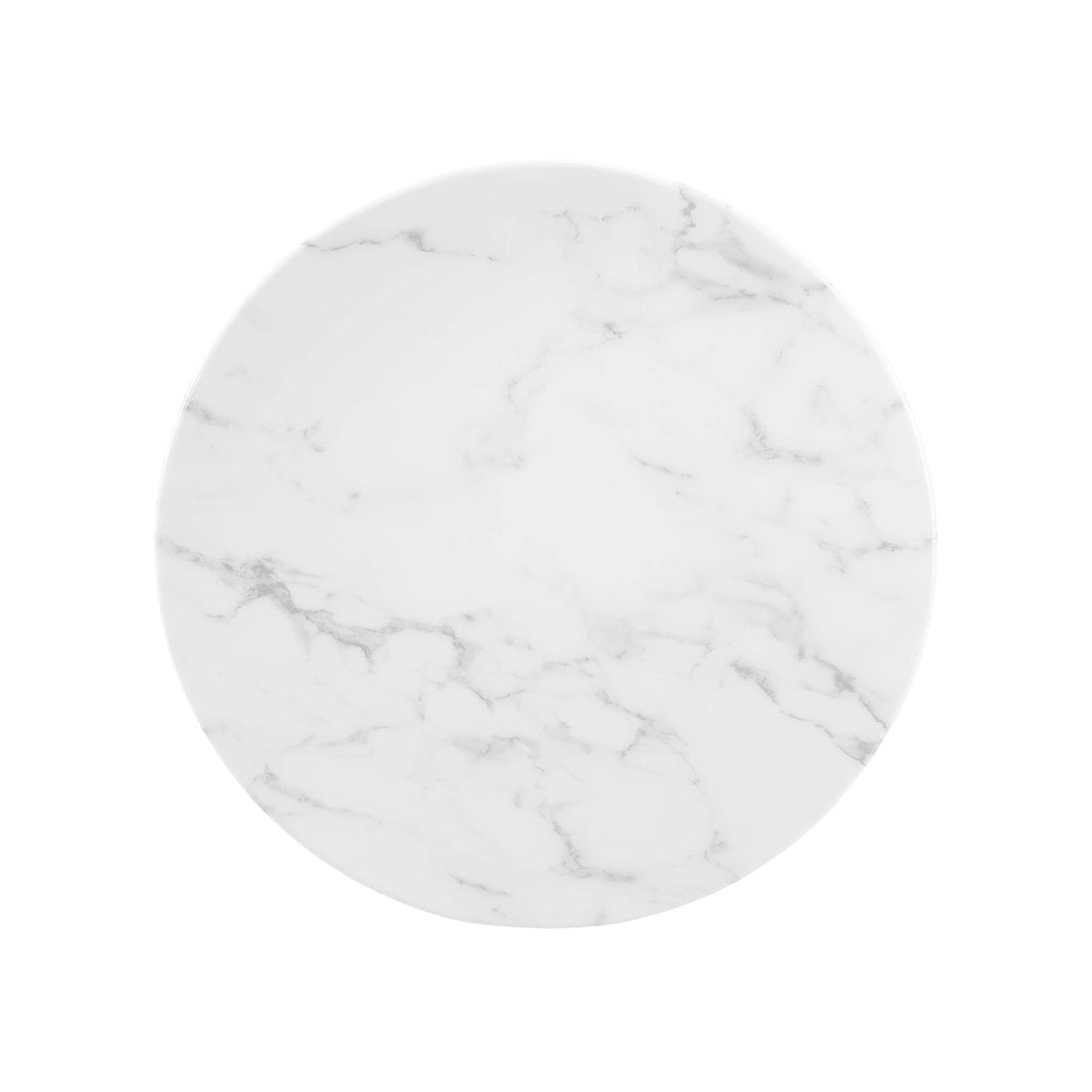 Lippa Round Faux Marble Side Table by Modway