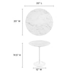 Lippa Round Faux Marble Side Table by Modway