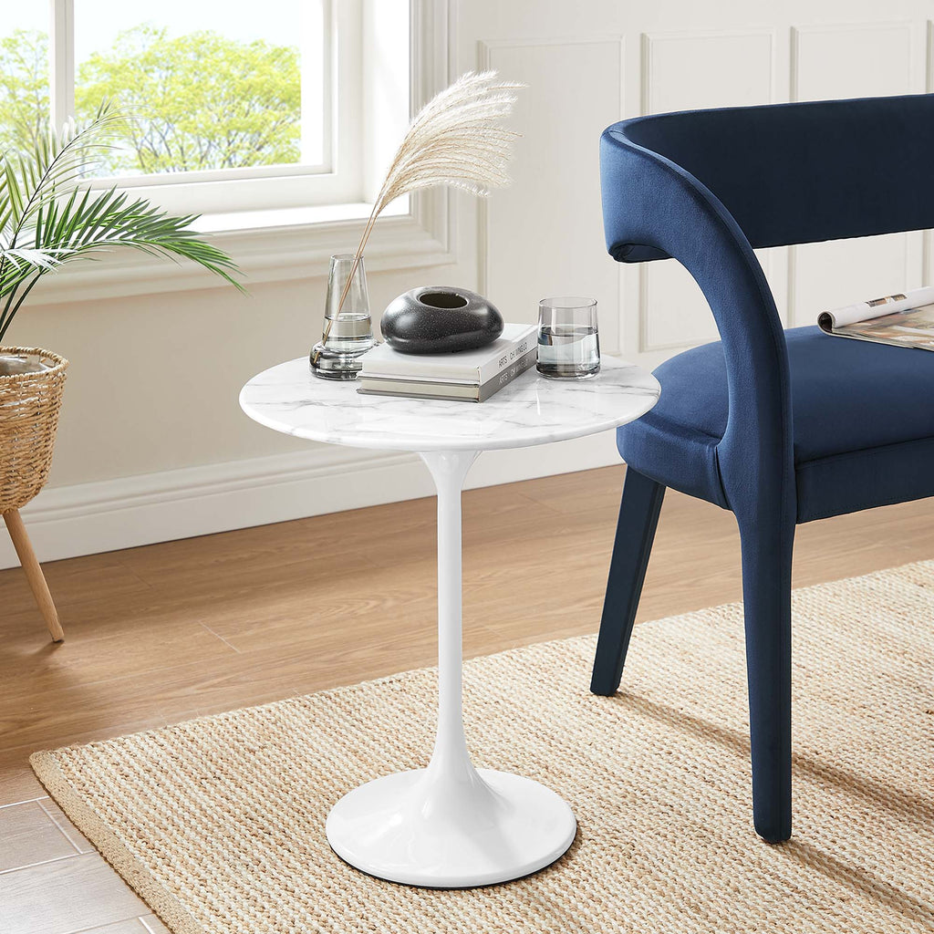 Lippa Round Faux Marble Side Table by Modway