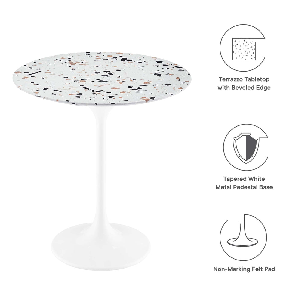 Lippa Round Terrazzo Side Table by Modway