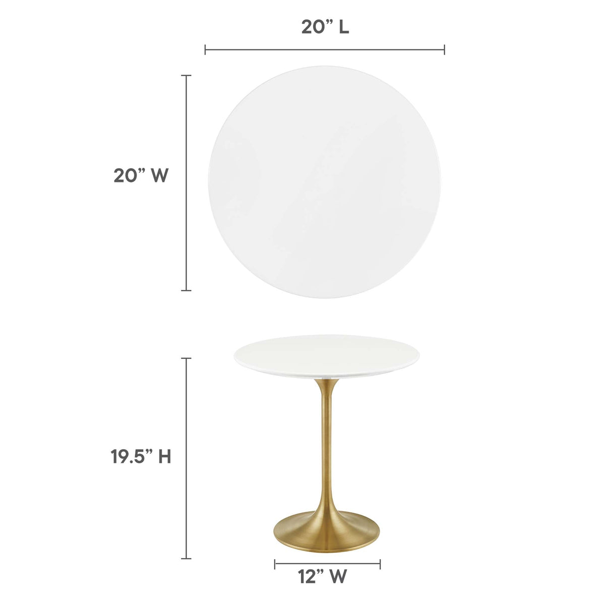 Lippa 20" Round Wood Side Table by Modway - EEI-5683