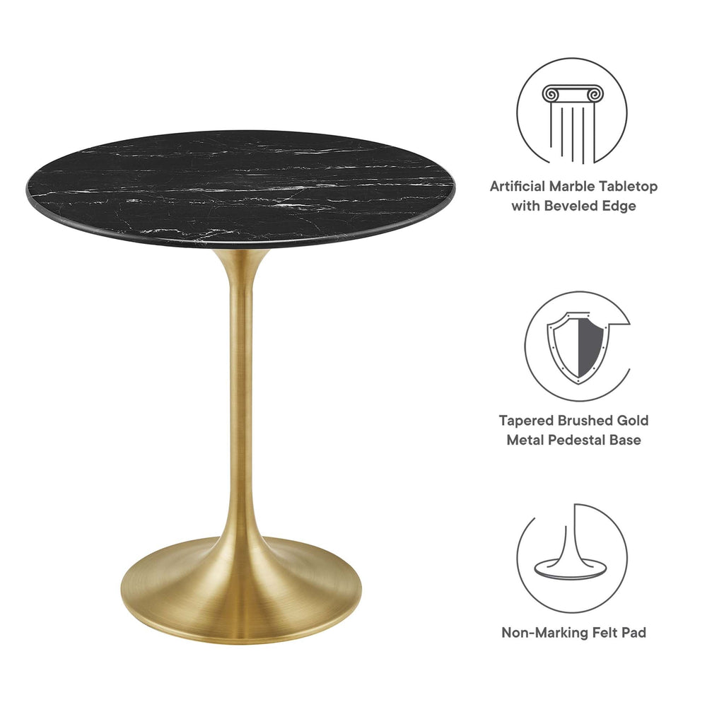 Lippa Round Faux Marble Side Table by Modway