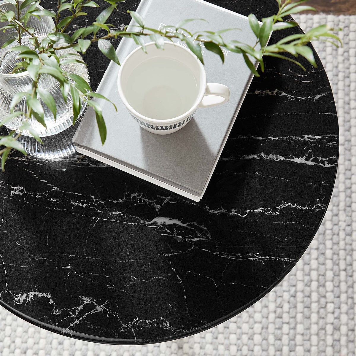 Lippa Round Faux Marble Side Table by Modway