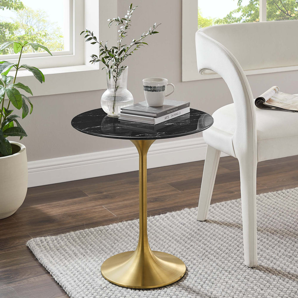 Lippa Round Faux Marble Side Table by Modway