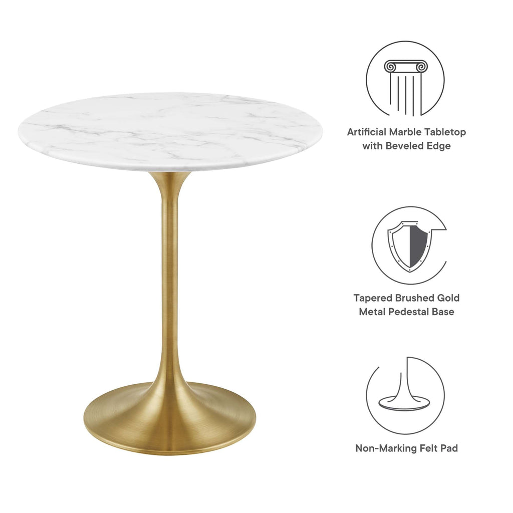 Lippa Round Faux Marble Side Table by Modway