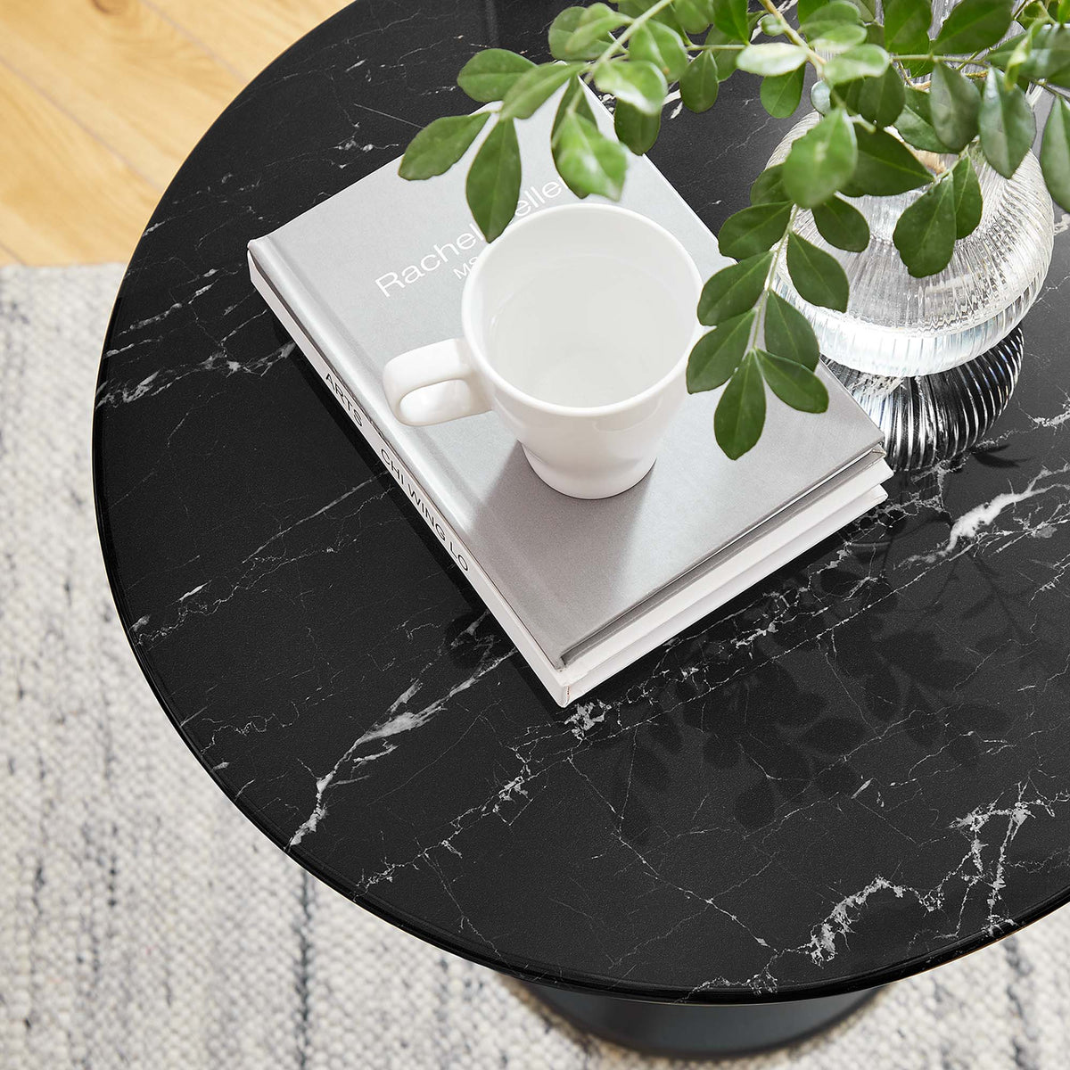 Lippa Round Faux Marble Side Table by Modway