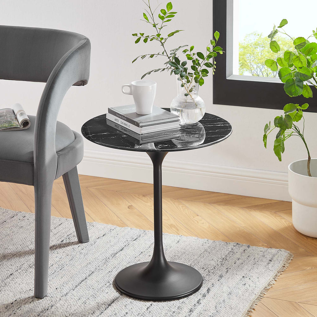 Lippa Round Faux Marble Side Table by Modway