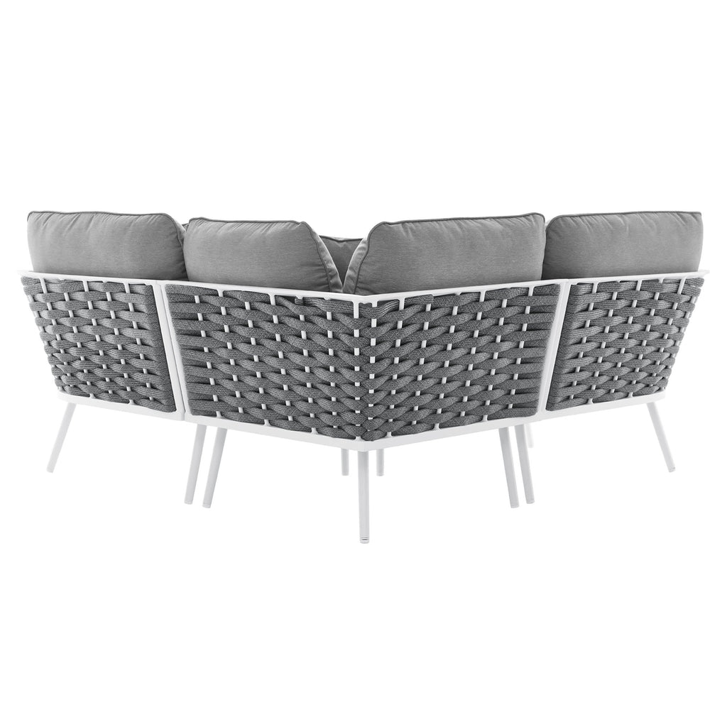 Stance Outdoor Patio Aluminum Small Sectional Sofa by Modway
