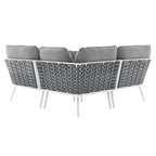 Stance Outdoor Patio Aluminum Small Sectional Sofa by Modway