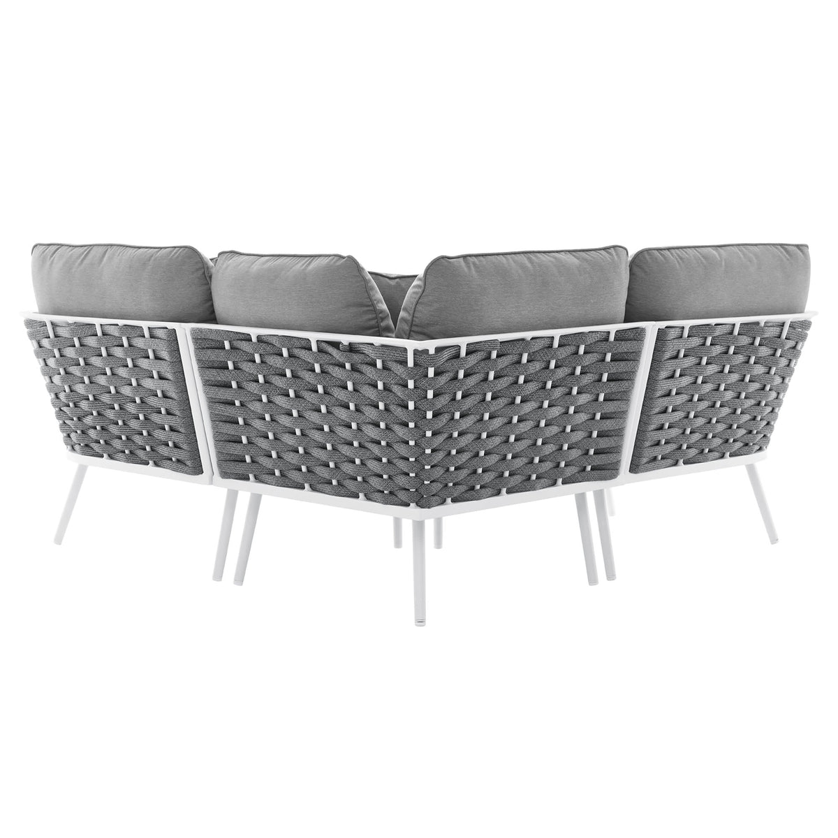 Stance Outdoor Patio Aluminum Small Sectional Sofa by Modway
