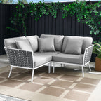 Stance Outdoor Patio Aluminum Small Sectional Sofa by Modway