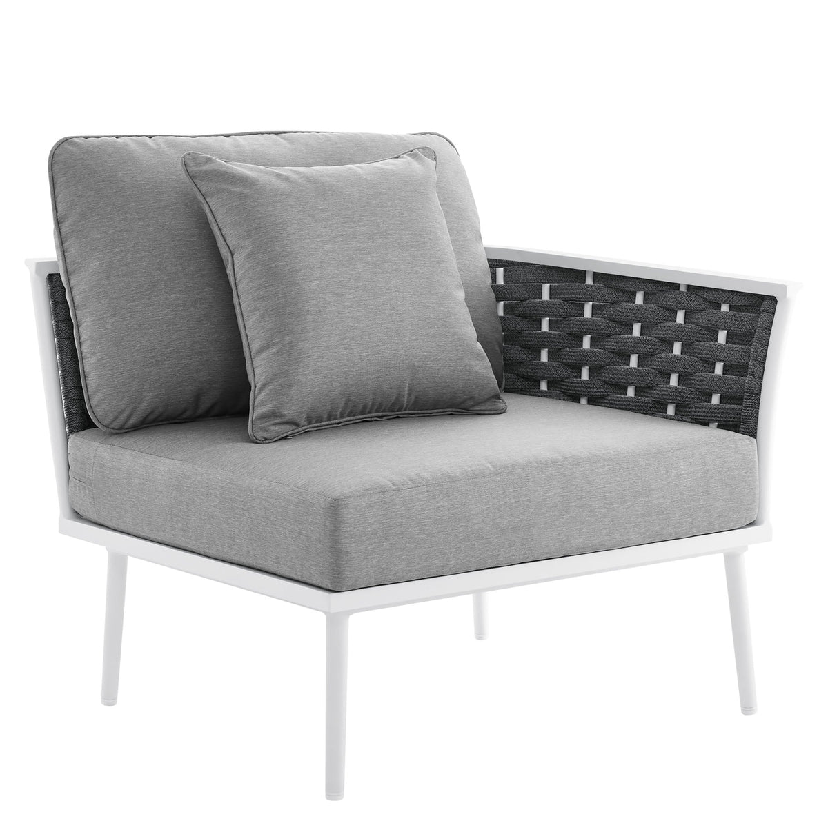 Stance Outdoor Patio Aluminum Small Sectional Sofa by Modway
