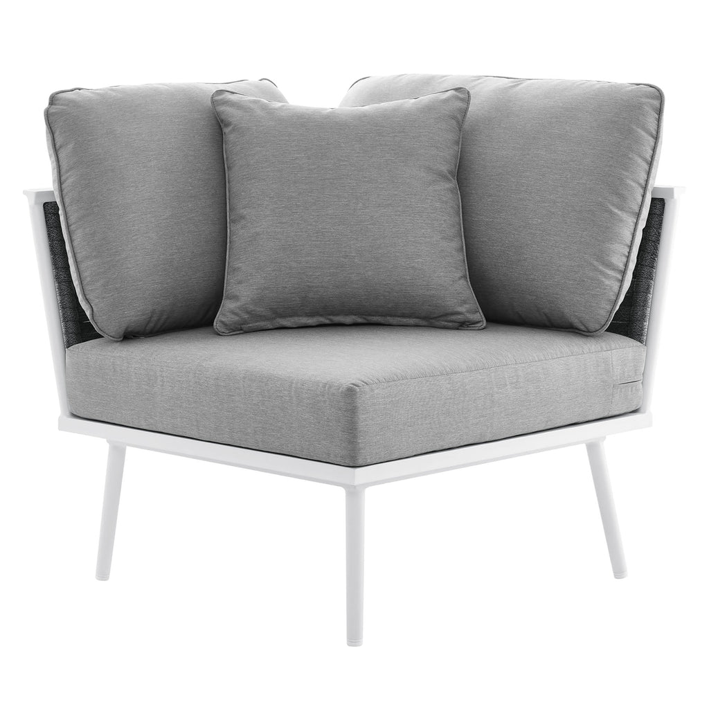 Stance Outdoor Patio Aluminum Small Sectional Sofa by Modway