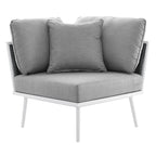 Stance Outdoor Patio Aluminum Small Sectional Sofa by Modway