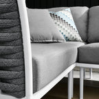 Stance Outdoor Patio Aluminum Large Sectional Sofa by Modway