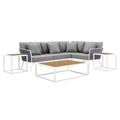 Stance 7 Piece Outdoor Patio Aluminum Sectional Sofa Set by Modway