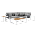Stance 7 Piece Outdoor Patio Aluminum Sectional Sofa Set by Modway