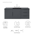 Vitality 48" Single Sink Bathroom Vanity by Modway