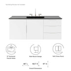 Vitality 48" Single Sink Bathroom Vanity by Modway