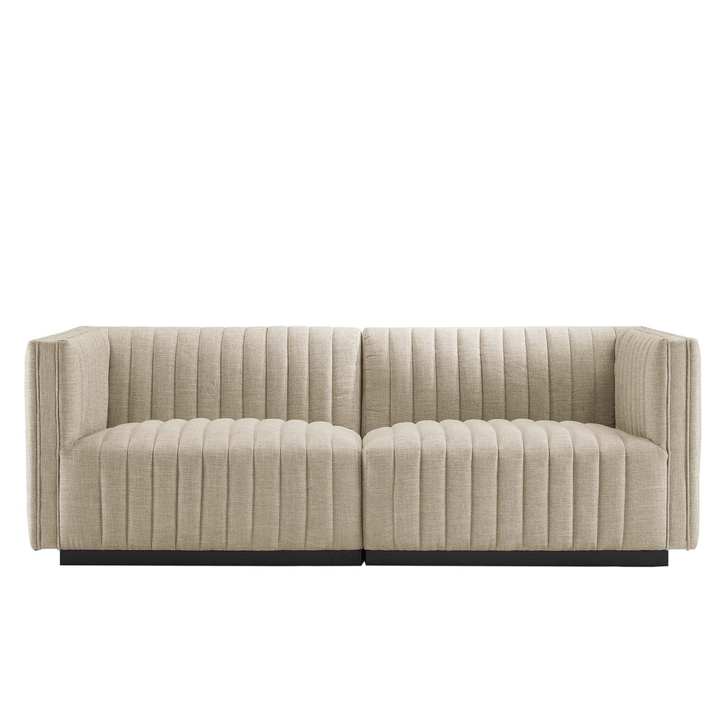 Conjure Channel Tufted Upholstered Fabric Loveseat by Modway