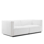 Conjure Channel Tufted Upholstered Fabric Loveseat by Modway
