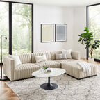 Conjure 4-Piece Channel Tufted Upholstered Fabric Sectional Sofa by Modway