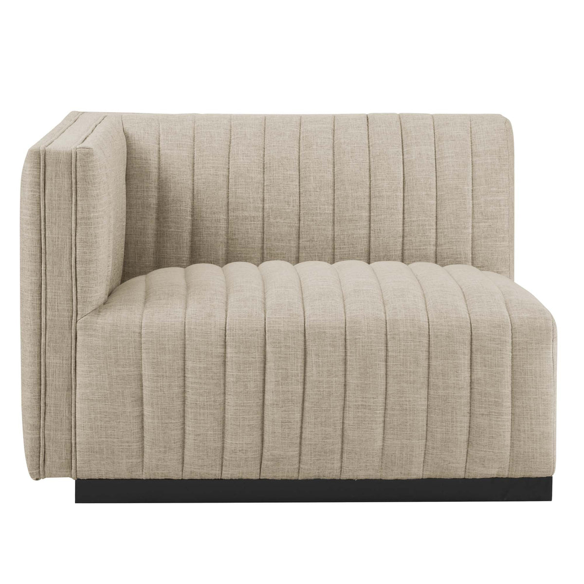 Conjure 4-Piece Channel Tufted Upholstered Fabric Sectional Sofa by Modway