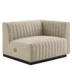 Conjure 4-Piece Channel Tufted Upholstered Fabric Sectional Sofa by Modway