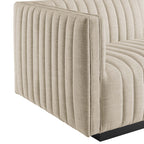 Conjure 6-Piece Channel Tufted Upholstered Fabric Sectional Sofa by Modway