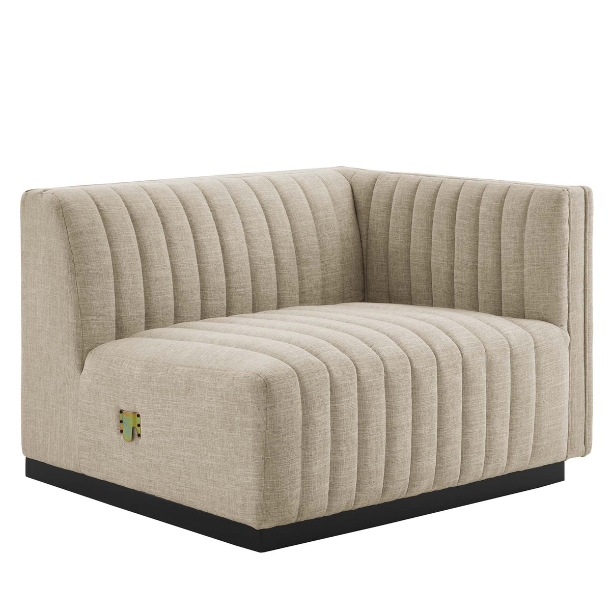 Conjure 6-Piece Channel Tufted Upholstered Fabric Sectional Sofa by Modway