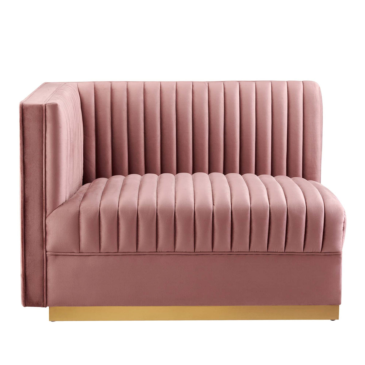 Sanguine Channel Tufted Performance Velvet Modular Sectional Sofa Loveseat by Modway