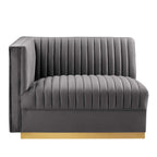 Sanguine Channel Tufted Performance Velvet Modular Sectional Sofa Loveseat by Modway