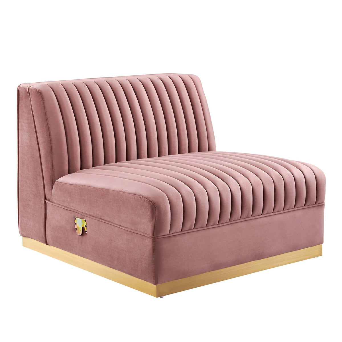 Sanguine 5-Piece Channel Tufted Performance Velvet Modular Sectional Sofa by Modway