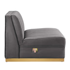Sanguine 4-Piece Channel Tufted Performance Velvet Right-Facing Modular Sectional Sofa by Modway